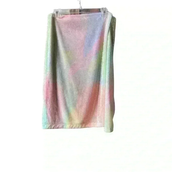 New Stine Goya Arwen Multicolor Pastel Ombre Sequin Midi Skirt Size Medium - Picture 3 of 9